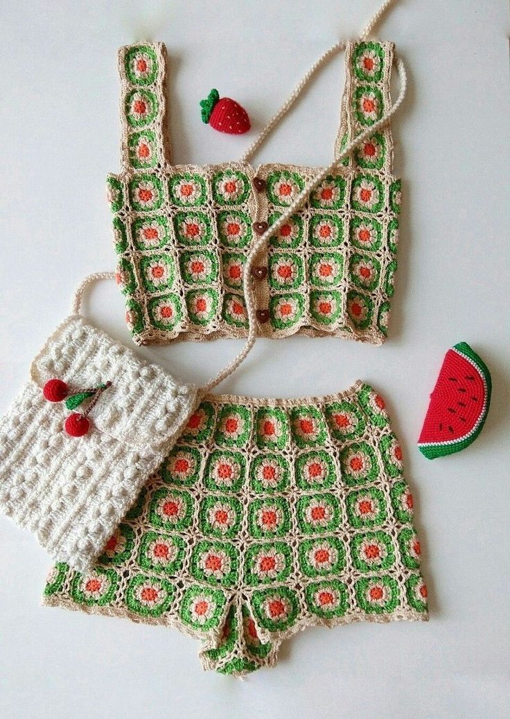 Watermelon Crop Top with Shorts